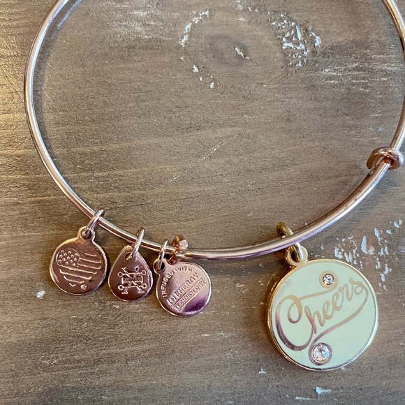 ALEX AND ANI CHEERS ROSE GOLD BANGLE BRACELET - Picture 2 of 3